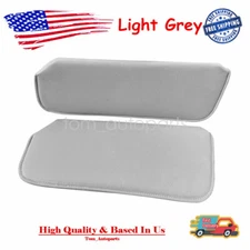 For 1988-1998 Chevy GMC Full Size Truck Sun Visors Light Grey Gray Cloth LH & RH