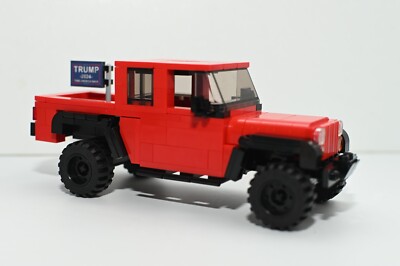 Red Offroad Truck 4wd Built Model MOC Compatible with LEGO  Bricks