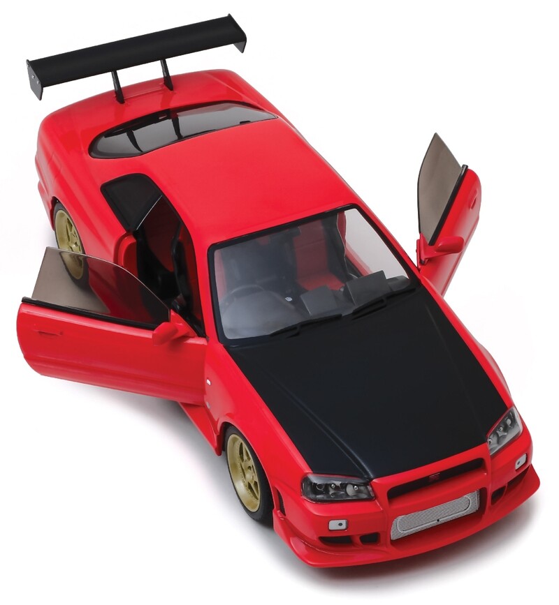 【希少】GREENLIGHT LED GT-R 1:18 GREENLIGHT, NISSAN Skyline GT-R (R34) 1999 rot mit
