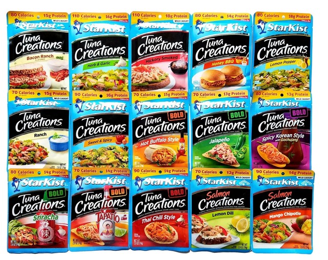 Starkist Tuna Creations/Salmon Creations Variety Pack of 15 Flavors