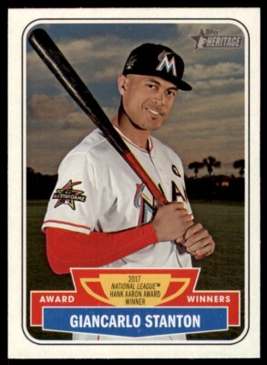 2018 Topps Heritage Award Winners #AW-10 Giancarlo Stanton Miami Marlins