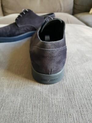 Size 9.5 - Ermenegildo Zegna Men's Suede Casual Lace Up Shoes Blue