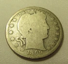 1899-S Barber Quarter Scarce Better Date Nice Coin