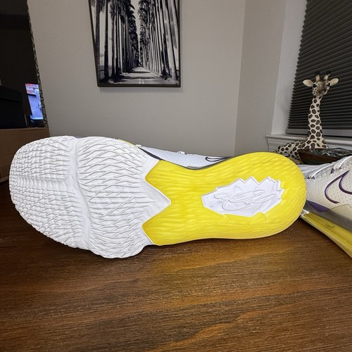 * UNWORN * NIKE LEBRON XVII 17 LOW LAKERS SHOES WHITE RARE CD5007-102 SIZE 17 - Picture 9 of 13