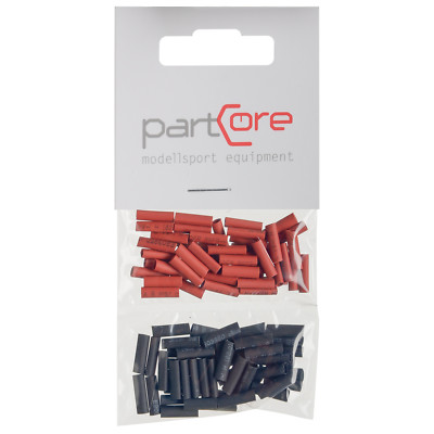 Schrumpfschlauch Set 50-teilig 2 x 10 mm rot schwarz partCore 110034