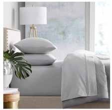 MEMBER'S MARK 450 THREAD COUNT SHEET SET FULL, PLATINUM SILVER NEW