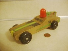Vintage Soap Box Derby 7 inch Pine Wood Race Car Cub Boy Scouts BSA Turbo Snake 