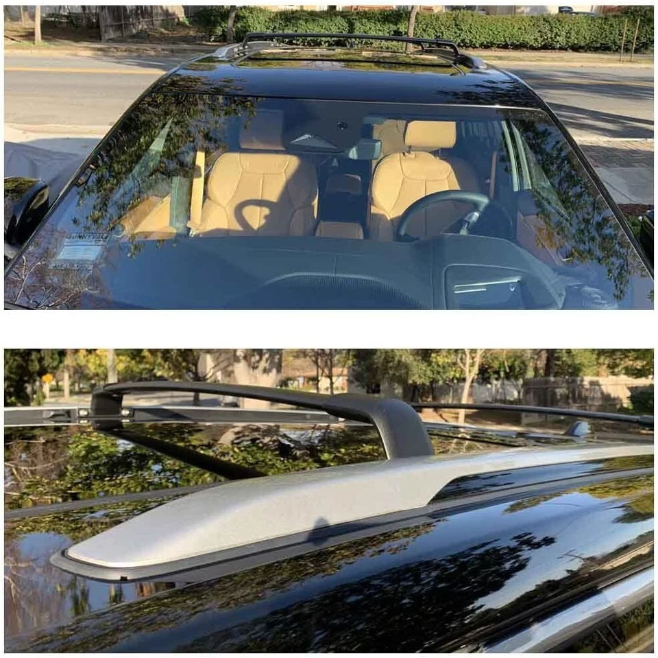 Portaequipajes 2P negro para Jeep Compass 2017-2025 barras transversales portaequipajes Foto 3 de 4