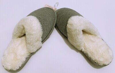 Victorias Secret Super Soft Faux Fur Knit Slippers Cozy Warm NWT M 7-8