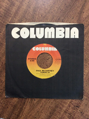 Paul McCartney  ''Coming Up'' Columbia 45 1-11263