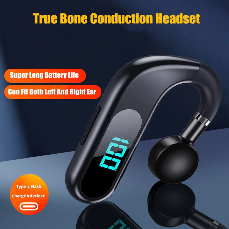 Bluetooth Earphones Wireless Bone Conduction Headset Earhook Sport Headphones US - Image 3 of 4