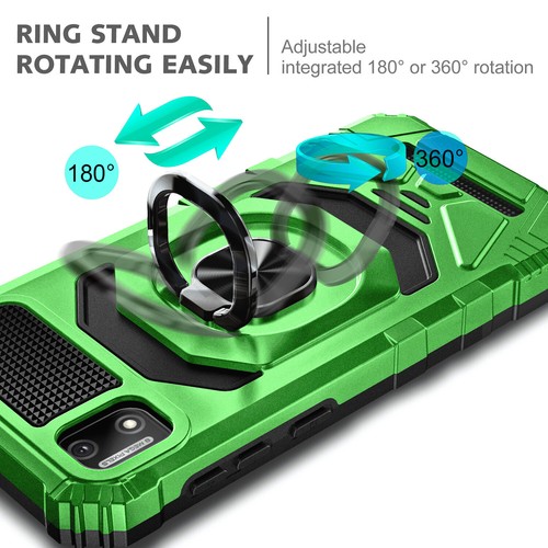 For Cloud Stratus C7 Case Ring Stand Phone Cover with Tempered Glass Protector - Picture 25 of 26