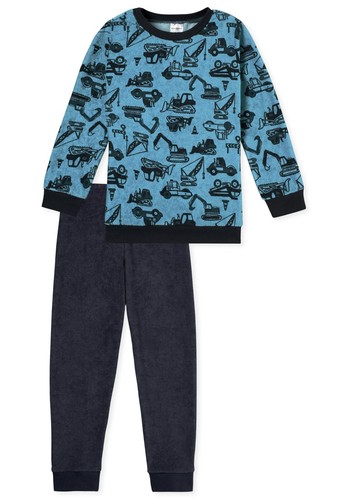 SCHIESSER Jungen Schlafanzug FROTTEE Pyjama lang 104 116 128 140 Nachtwäsche - Picture 4 of 10