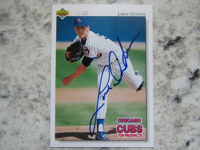 Cubs Lance Dickson Signed Autographed 1992 Upper Deck Top Prospects Mint