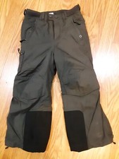 REI Gray FLEECE-LINED SNOW PANTS Winter Ski Hike Gear Kid Sz YOUTH XXS 4/5 Girl
