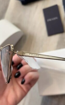 Prada Cat Eye Pale Gold Sunglasses | eBay