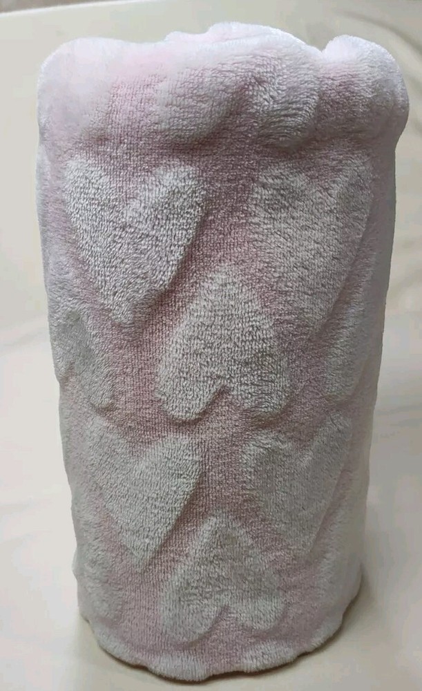 CLOUD ISLAND Pink Hearts Plush Blanket 28x38 Ultra Soft for Babies