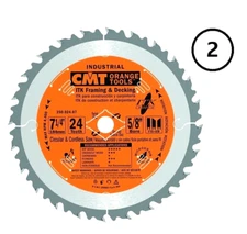 CMT Circular Saw Blade Set 2-Pack 7 1/4 Inch 24T Framing ITA 250.024.07