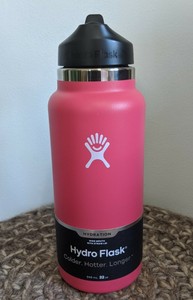 pink hydro flask 32 oz straw lid