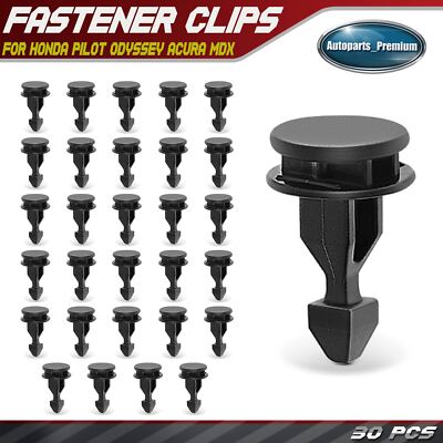 30Pcs 17 mm Nylon Engine Bulkhead Cover Striker Retainer clips for Honda Acura