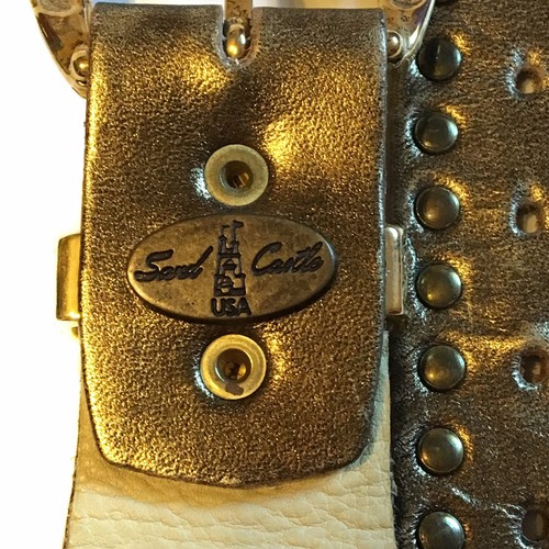 Sand Castle USA gold bronzed metallic belt 33” - Picture 7 of 7