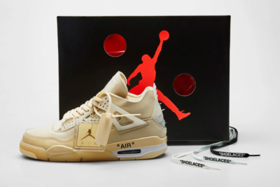 Nike Air Jordan 4 x Off White Sail W UK 5 6 7 8 9 10 11 12 US