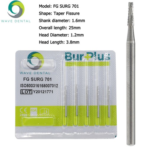 Fresas quirúrgicas largas dentales Wave alta velocidad FG SURG 701 702 703 carburo FGOS PRIMA - Imagen 31 de 54