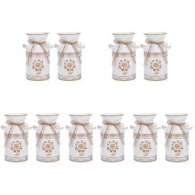  5 PCS Vintage Blumentopf Retro-Vase Runde Milchflasche Quadratisch
