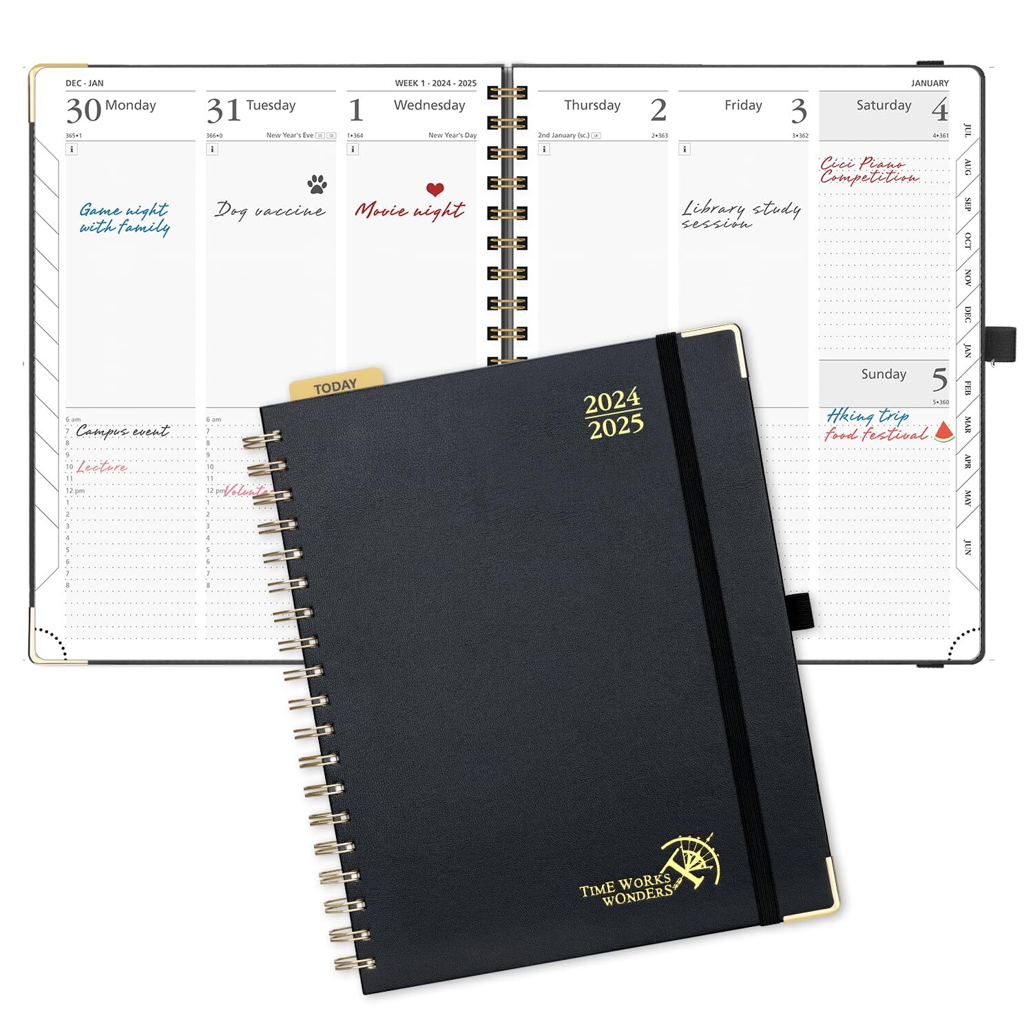 POPRUN Planner 2024-2025 Academic PlannerJuly 2024-June 2025 Daily Weekly and...