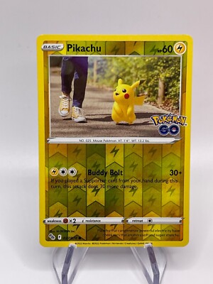 pikachu pokemon go card 27 2022 POKEMON GO REVERSE HOLO - PIKACHU 27
