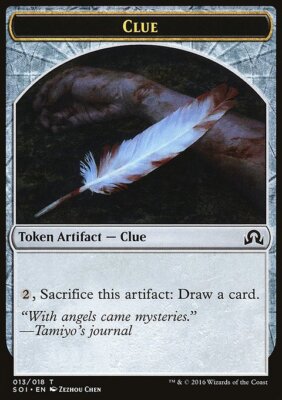 MTG Magic the Gathering Token - Clue (13/355) Shadows over Innistrad LP