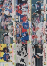 1997 Pinnacle Denny's Lot of 12 (3-D) Front and Hologram Back Baseball Cards !!!