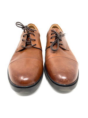 ✨??? ✨CLARKS™️ UN TAILOR CAP TAN BRN LEATHER SHOES SZ M 10US NEW✨???✨ Clarks Mens 12 Un Tailor Cap Classic Tan/Brown Leather Dress  main image 2