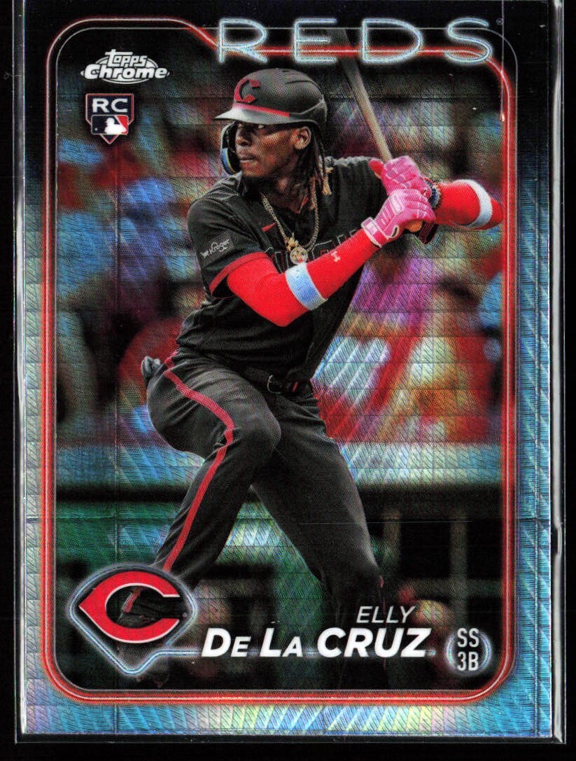 2024 Topps Chrome Elly De La Cruz Prism Refractor Rookie RC #44  Cincinnati Reds