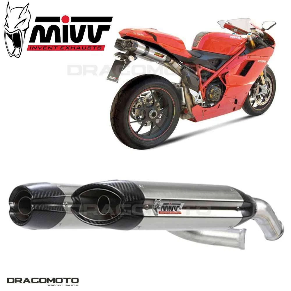 DUCATI 1098 2011 Doulbe Exhaust Suono MIVV Under Seat eBay