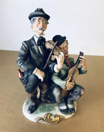 Vintage CAPODIMONTE FIGUR Kopie "THE BUSKERS" von Giuseppe Cappe "Foreign" um 1960 ex