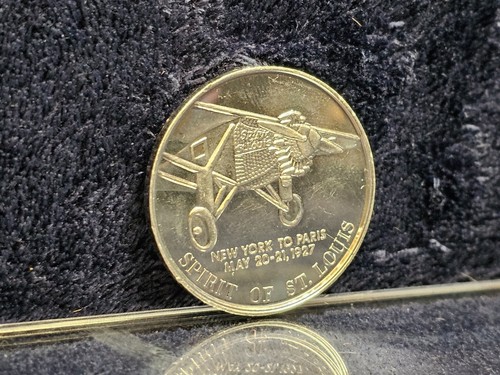 Charles Lindbergh Spirit of Saint Louis 1974 aluminio 5 gramos - Imagen 5 de 6