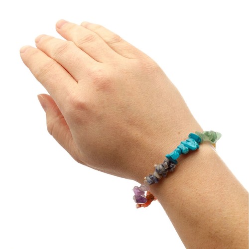 Crystal Gemstone Bracelet Bead Chakra Natural Stone Stretch Reiki Jewellery Gift - Picture 18 of 51