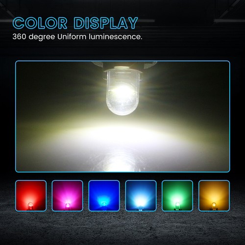 100Pcs T10 2825 168 194 F10 LED SMD 0.5W Interior Dome Map Trunk Light bulbs 12V - Picture 6 of 19