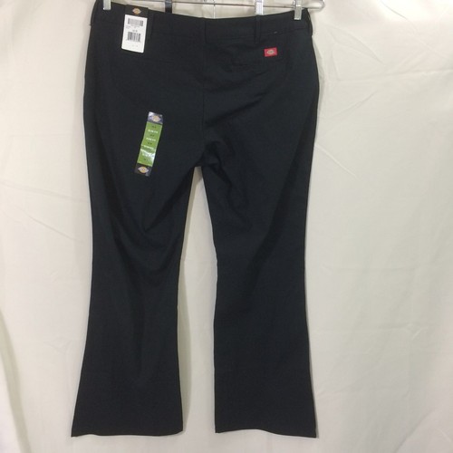 Pantalone donna Dickies nero slim fit taglia 18R nuovo con etichetta elasticizzato da lavoro misto cotone - Foto 3 di 6