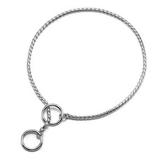 Stainless Steel Dog Choke Chain Collar, Puppy Metal Snake Chain Slip Collar