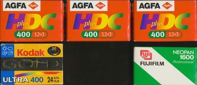 5 ALTE KLEINBILDFILME - ORIGINALVERPACKT & UNGEÖFFNET & ABGELAUFEN