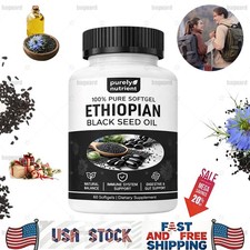 1-3X Ethiopian Black Seed Oil Softgels 4.64 Thymoquinone Non-Gmo,Gluten-Free 60X