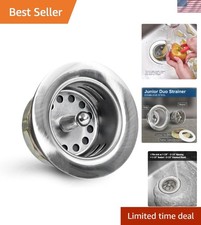 Efficient Stainless Steel Drain Assembly with Strainer Basket for 2 1/2" Pipes