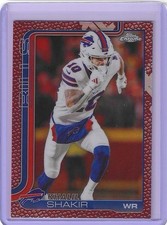 Khalil Shakir 2025 Topps Chrome Football Leather Refractor Buffalo Bills #32