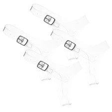2 Pairs Detachable Shoelace Straps Clear Transparent Belt