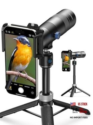  Telephoto Lens, High Power HD Telephoto Phone Lens with Adjustable Tripod 30X