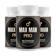 (3 Pack) Max Man Pro Advanced Male Health Supplement to Boost Energy & Endurance