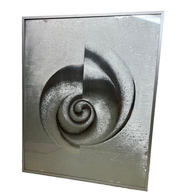 original Patrick Dupré Bild  Spiral Coupé  1974  Op Art  Space Age gerahmt