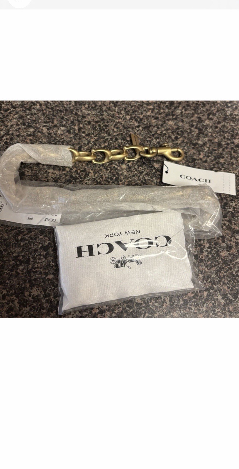 Coach Signature “C” Brass Chain thumbnail 3